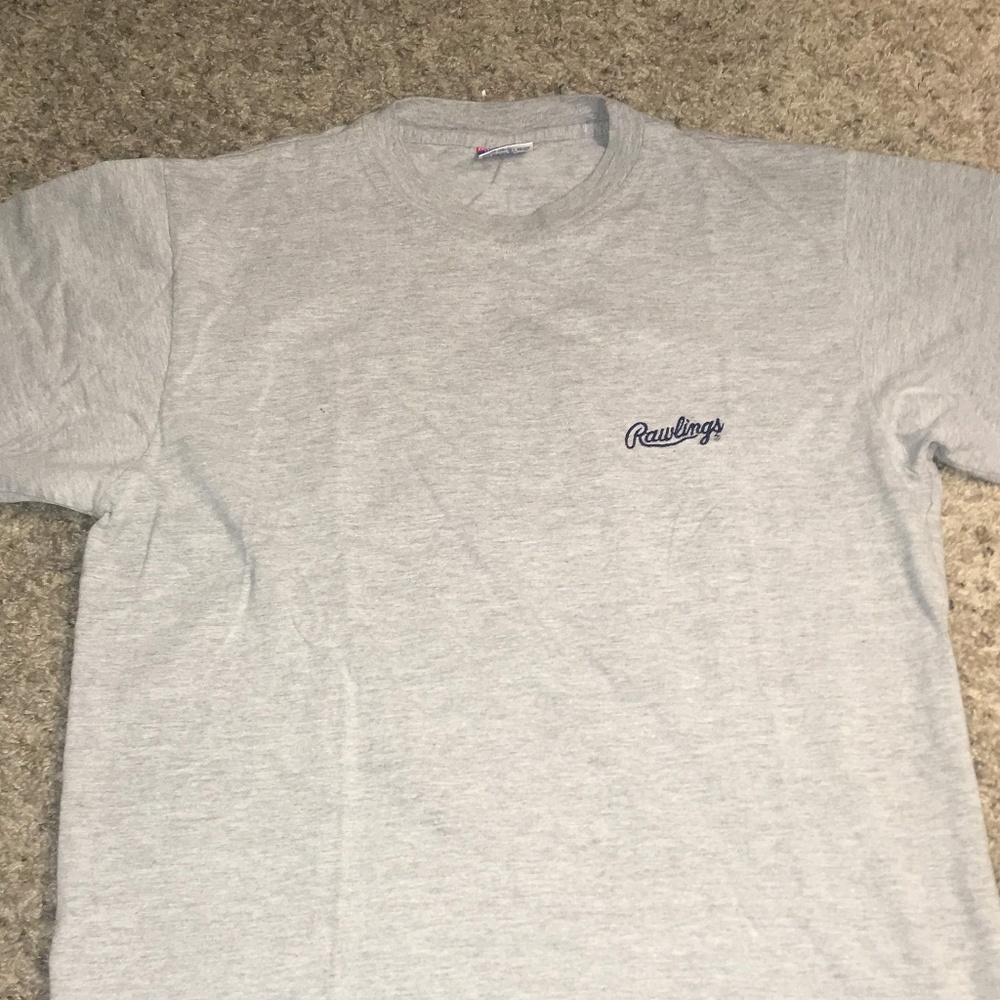 Rawlings Vintage 90s Gray Mens Sz L T-Shirt EUC